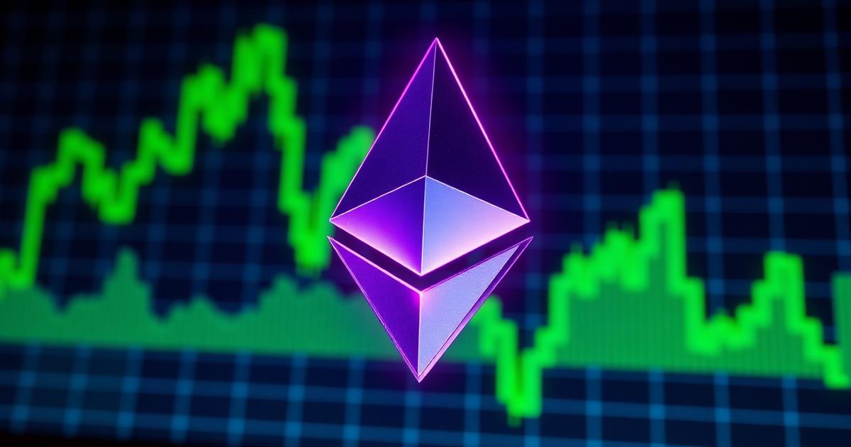 Glowing Ethereum logo in front of a rising green candlestick chart — 2026 ethereum price prediction hero image