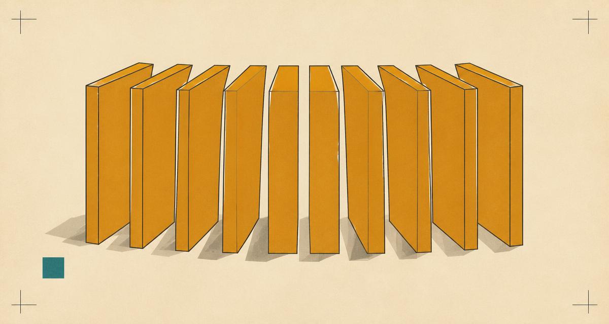 Editorial illustration of a single amber block sliced into ten equal slabs, representing NVIDIA's ten-for-one stock split